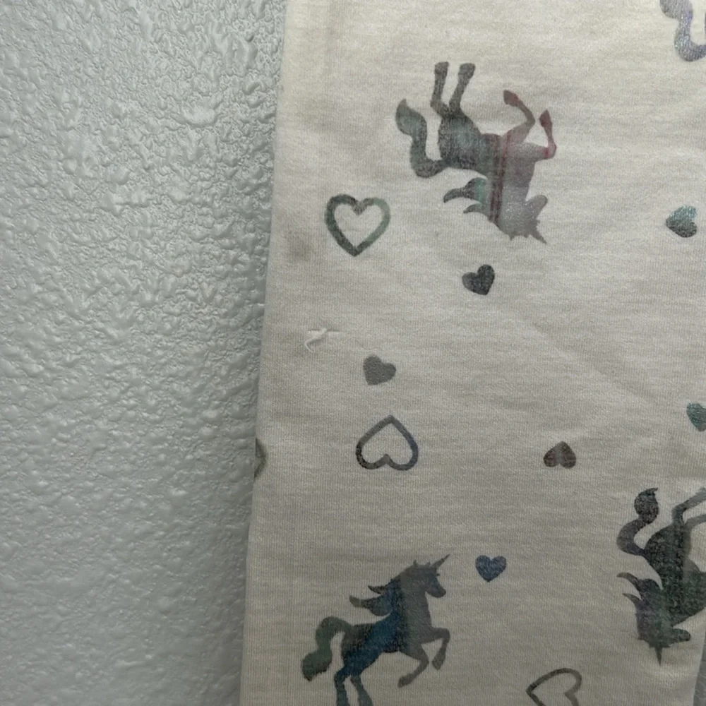 Cute leggings with unicorn and heart print